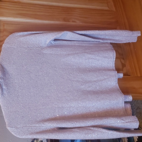 Glitter Sparkle Open Front Knitted & Knotted Sweater - Picture 4 of 11